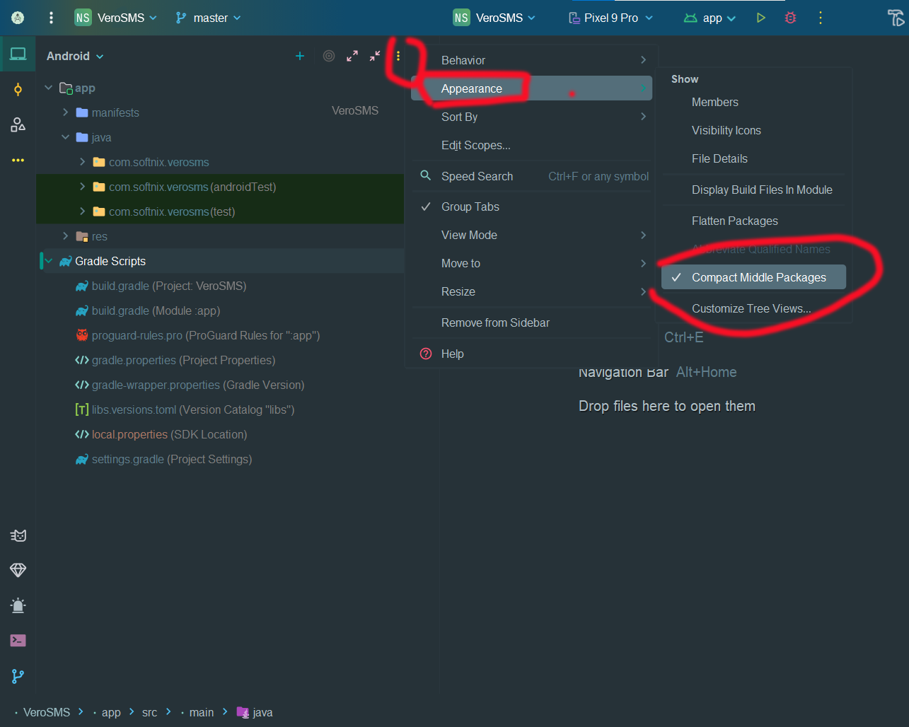Change package name in Android Studio